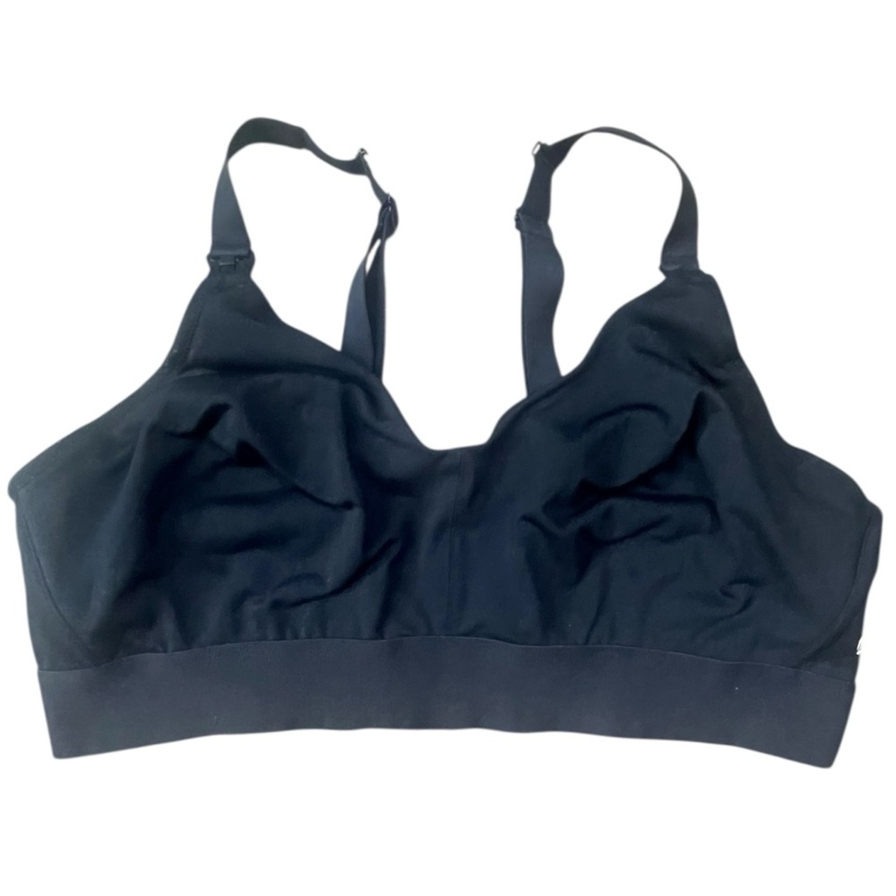 Fabletics Maternity Nursing Bra Womens XL Black Pullover Adjustable NO PADS - Picture 6 of 16
